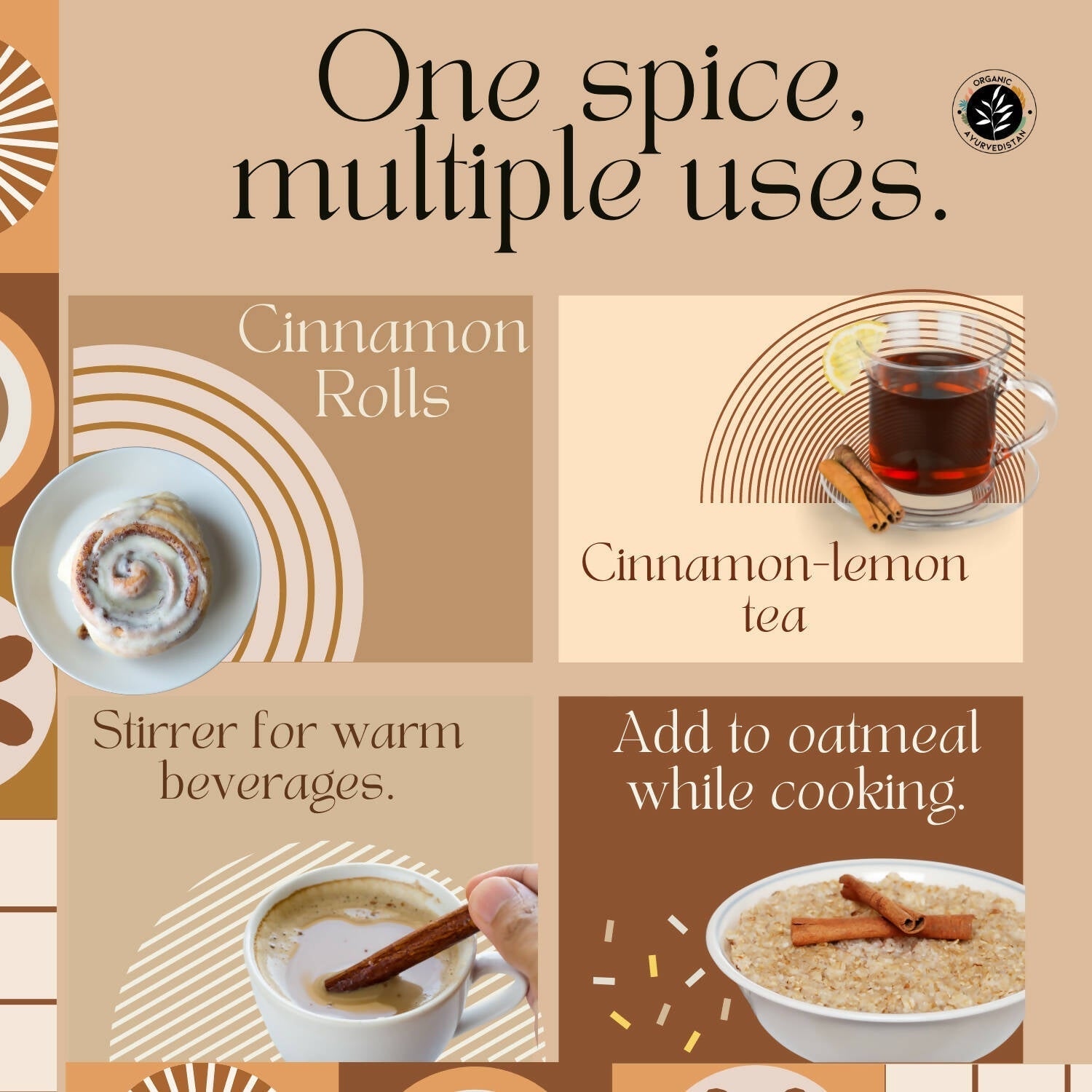 Organic Ayurvedistan Cassia Cinnamon Sticks Organic Ayurvedistan