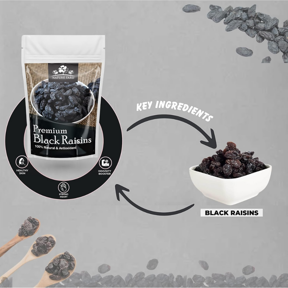 Nature Yard Black Raisins Seedless/kali kismis/kishmish dry fruit Nature Yard