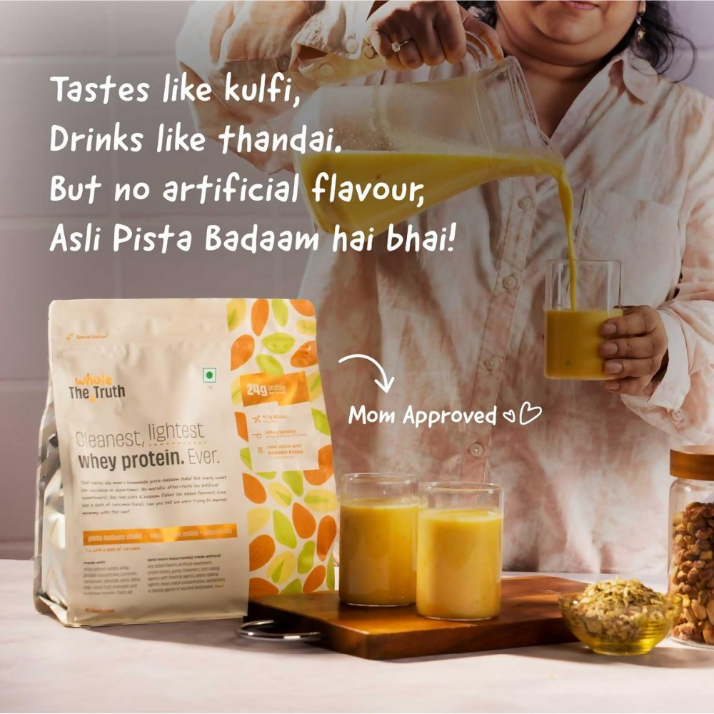 The Whole Truth Whey Protein Isolate+Concentrate - Pista Badaam Shake The Whole Truth