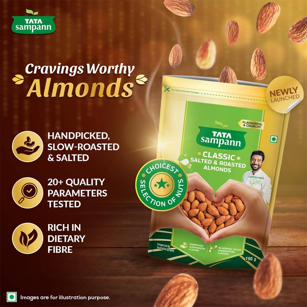 Tata Sampann Classic Salted & Roasted Almonds Tata